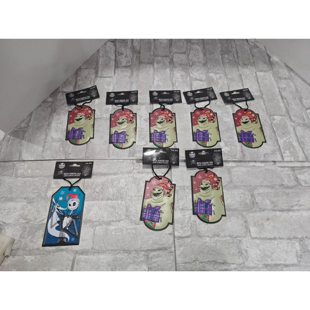 8 Disney's The‎ Nightmare Before Christmas Metal Hanging Signs New Oogie Jack